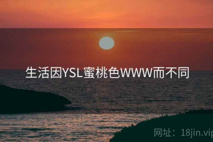 生活因YSL蜜桃色WWW而不同