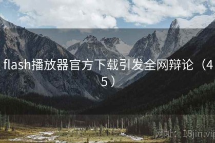 flash播放器官方下载引发全网辩论（45 ）