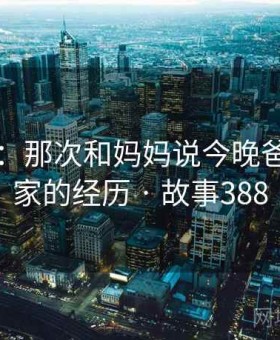 回忆录：那次和妈妈说今晚爸爸不回家的经历 · 故事388