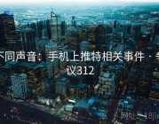 不同声音：手机上推特相关事件 · 争议312