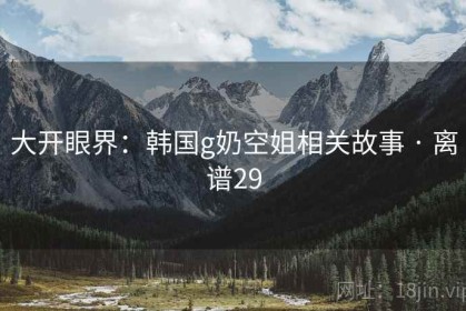 大开眼界：韩国g奶空姐相关故事 · 离谱29