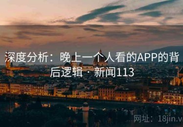 深度分析:晚上一个人看的APP的背后逻辑 · 新闻113 深度分析:晚上一个人看的APP的背后逻辑 · 新闻113