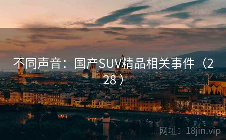 不同声音：国产SUV精品相关事件（228 ）